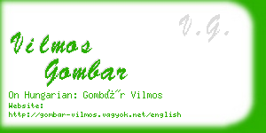 vilmos gombar business card